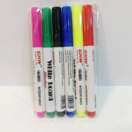 Colorful White Board Markers ( 6pcs )